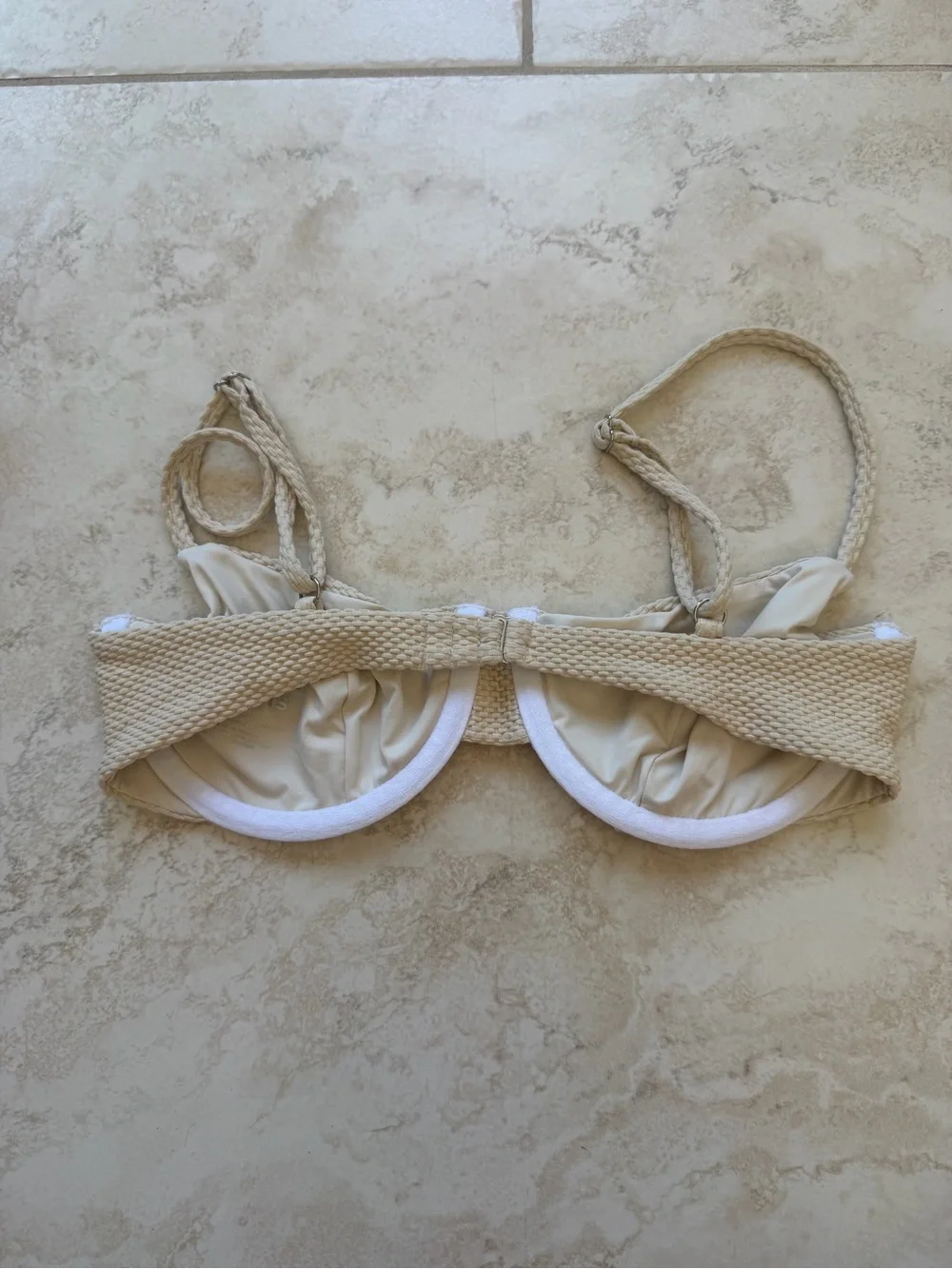 FRANKIES BIKINIS Pam Waffle Underwire Bathing Suit Bikini Top